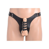 Strict Male Chastity Harness With Anal Plug Black Male Chastity